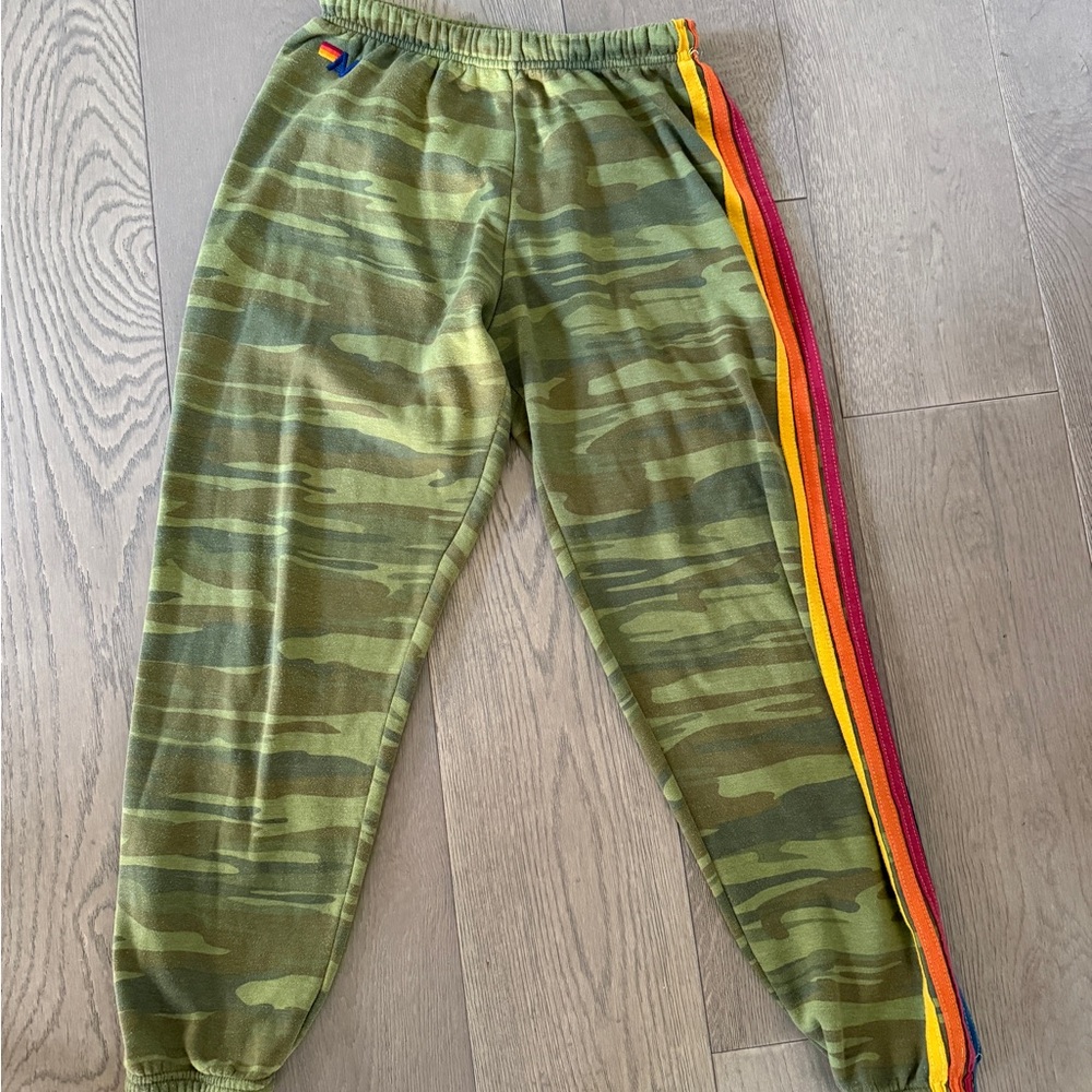 Aviator Nation striped camouflage sweatpants size L